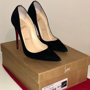 Louboutin So Kate- Black Suede